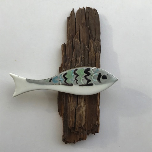 1 fish on driftwood (for wall hanging) £15 1 fish on driftwood (for wall hanging) £15