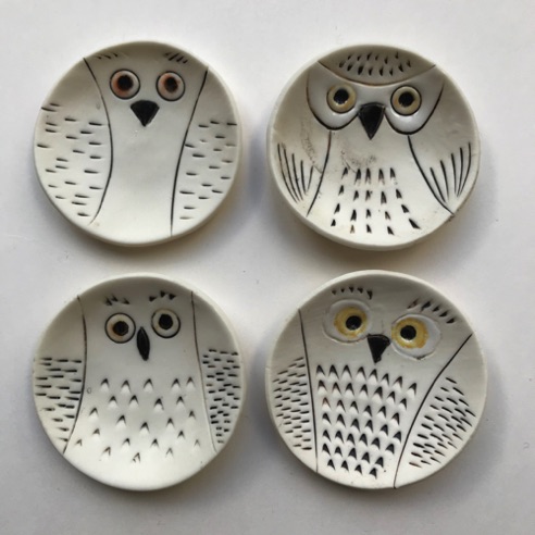 Owls 5, 6, (7 and 8 sold) a £8 each Owls 5, 6, (7 and 8 sold) a £8 each